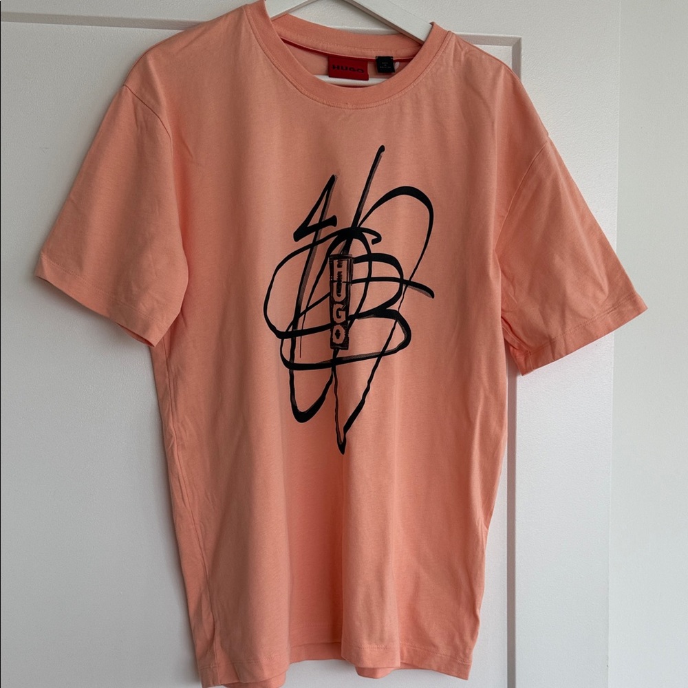 Hugo Boss Coral Crewneck Graphic Tee